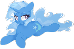 Size: 2209x1454 | Tagged: safe, artist:cinnamontee, trixie, pony, unicorn, g4, female, lying down, mare, prone, simple background, solo, transparent background