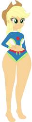 Size: 178x675 | Tagged: safe, artist:sturk-fontaine, applejack, equestria girls, g4, alternate universe, applebucking thighs, base used, belly button, big breasts, breasts, busty applejack, child bearing hips, clothes, female, fetish, simple background, solo, swimsuit, tall girl, white background, wide hips