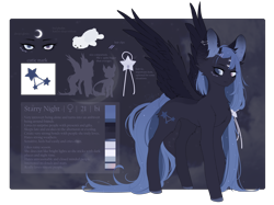 Size: 3096x2316 | Tagged: safe, artist:dustyonyx, oc, oc only, oc:starry night, pegasus, pony, female, high res, mare, reference sheet, solo