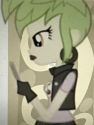 Size: 3024x4032 | Tagged: safe, screencap, cherry crash, eqg summertime shorts, equestria girls, g4, good vibes, breasts, cellphone, cropped, ear piercing, earring, female, jewelry, phone, piercing, smartphone, solo, tag implication bug was here