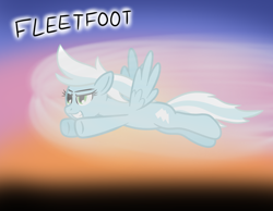 Size: 900x700 | Tagged: safe, artist:asktheappletwins, fleetfoot, pegasus, pony, g4, alternate hairstyle, flying, solo