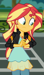 Size: 260x441 | Tagged: safe, screencap, sunset shimmer, equestria girls, g4, get the show on the road, my little pony equestria girls: summertime shorts, cropped, solo