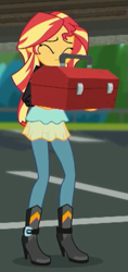 Size: 253x534 | Tagged: safe, screencap, sunset shimmer, equestria girls, g4, get the show on the road, my little pony equestria girls: summertime shorts, cropped, solo
