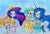 Size: 540x367 | Tagged: safe, artist:lunaart, luster dawn, princess celestia, princess luna, twilight sparkle, alicorn, human, g4, the last problem, alicorn humanization, alternative cutie mark placement, cutie mark on human, horn, horned humanization, humanized, older, older twilight, older twilight sparkle (alicorn), princess twilight 2.0, shoulder cutie mark, twilight sparkle (alicorn), winged humanization, wings