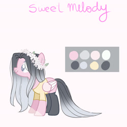 Size: 1550x1550 | Tagged: safe, artist:yamikonek0, oc, oc only, oc:sweet melody, pony, base used, solo