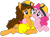 Size: 1024x752 | Tagged: safe, artist:emeraldblast63, idw, cheese sandwich, pinkie pie, g4, spoiler:comic94, female, helmet, idw showified, lying down, male, mining helmet, prone, ship:cheesepie, shipping, simple background, straight, transparent background
