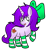 Size: 2325x2500 | Tagged: safe, artist:clarissa arts, oc, oc only, oc:mable syrup, pony, unicorn, blind, clothes, high res, kirby (series), leaf, purple hair, simple background, socks, solo, striped socks, stylized, transparent background