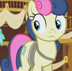 Size: 952x937 | Tagged: safe, screencap, bon bon, sweetie drops, earth pony, pony, g4, season 5, slice of life (episode), cropped, rope, solo