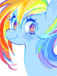 Size: 480x640 | Tagged: safe, artist:next-lvl, rainbow dash, pony, g4, bust, cute, dashabetes, female, looking at you, mare, portrait, simple background, solo, white background