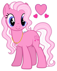 Size: 1240x1540 | Tagged: safe, artist:cherrycandi, yours truly, earth pony, pony, g3, g4, base used, cutie mark, female, g3 to g4, generation leap, jewelry, necklace, not pinkie pie, pink, simple background, solo, transparent background