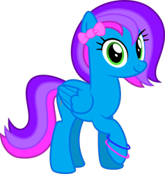 Size: 4000x4224 | Tagged: safe, artist:melisareb, oc, oc only, oc:azure acrylic, pegasus, pony, 2021 community collab, derpibooru community collaboration, absurd resolution, female, looking at you, mare, ribbon, simple background, solo, transparent background, vector