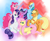 Size: 2908x2363 | Tagged: safe, artist:thebenalpha, applejack, fluttershy, pinkie pie, rainbow dash, rarity, twilight sparkle, alicorn, earth pony, pegasus, pony, unicorn, g4, chibi, high res, mane six, simple background, transparent background, twilight sparkle (alicorn)