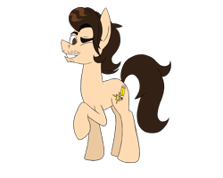 Size: 5000x4000 | Tagged: safe, artist:pencilsparkreignited, oc, oc only, earth pony, pony, 2021 community collab, derpibooru community collaboration, earth pony oc, male, one eye closed, simple background, smiling, solo, stallion, transparent background, wink