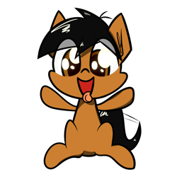 Size: 4000x4000 | Tagged: safe, artist:professionalpuppy, oc, oc only, oc:puppy, earth pony, pony, 2021 community collab, derpibooru community collaboration, simple background, solo, tongue out, transparent background