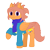 Size: 1500x1500 | Tagged: safe, artist:shoophoerse, oc, oc only, oc:shoop, pegasus, pony, 2021 community collab, derpibooru community collaboration, clothes, folded wings, looking at you, raised leg, scarf, simple background, smiling, smiling at you, solo, sweater, transparent background, wings