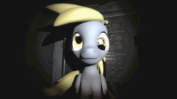 Size: 1360x768 | Tagged: safe, derpy hooves, pegasus, pony, g4, 3d, animated, blinking, female, gif, gmod, mare, solo
