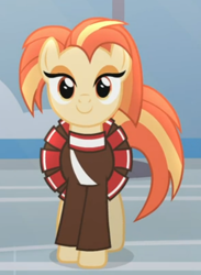 Size: 384x526 | Tagged: safe, screencap, shimmy shake, earth pony, pony, 2 4 6 greaaat, g4, c:, cheerleader, cheerleader outfit, clothes, cropped, female, mare, smiling, solo