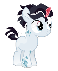 Size: 709x864 | Tagged: safe, artist:nightmarye, pony, unicorn, colt, male, offspring, parent:king sombra, parent:trixie, parents:trixbra, simple background, solo, transparent background