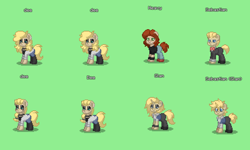 Size: 1118x672 | Tagged: safe, pony, pony town, dee, glam, heavy (metal family), male, metal family, ponified