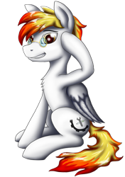 Size: 2101x2986 | Tagged: safe, artist:bomzzzik, artist:sweeper, artist:triksa, oc, oc only, oc:gear keeper, pegasus, pony, 2021 community collab, derpibooru community collaboration, high res, simple background, solo, transparent background