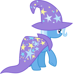 Size: 3000x3077 | Tagged: safe, artist:jeatz-axl, trixie, pony, g4, cape, clothes, female, hat, high res, mare, raised hoof, simple background, solo, transparent background, trixie's cape, trixie's hat, vector, walking