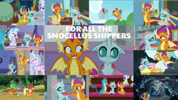 Size: 1958x1102 | Tagged: safe, edit, edited screencap, editor:quoterific, screencap, applejack, clever musings, cozy glow, gallus, ocellus, peppermint goldylinks, sandbar, silverstream, smolder, violet twirl, yona, yak, 2 4 6 greaaat, a matter of principals, g4, non-compete clause, school daze, school raze, the hearth's warming club, the last problem, uprooted, what lies beneath, butt, changeling x dragon, female, friendship student, helmet, lesbian, older, older ocellus, older smolder, paddle, pillow, plot, school of friendship, sextant, ship:smolcellus, shipping, student six