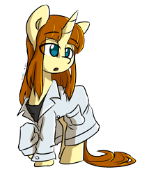 Size: 1506x1850 | Tagged: safe, artist:spheedc, oc, oc only, oc:honey desire, pony, unicorn, 2021 community collab, derpibooru community collaboration, clothes, digital art, female, lab coat, mare, simple background, solo, transparent background