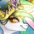 Size: 526x526 | Tagged: safe, artist:laurawithacat, princess celestia, alicorn, pony, g4, alternate design, bust, cropped, ethereal mane, eyelashes, female, jewelry, makeup, mare, solo, starry mane, tiara