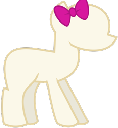 Size: 570x617 | Tagged: safe, artist:amgiwolf, oc, oc only, oc:nopony, earth pony, pony, bald, base, bow, earth pony oc, hair bow, simple background, solo, transparent background