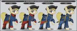 Size: 1280x512 | Tagged: safe, artist:brony-works, earth pony, pony, clothes, female, mare, solo, sweden, uniform