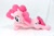 Size: 4096x2731 | Tagged: safe, artist:shunnkai, pinkie pie, earth pony, pony, g4, crossed arms, female, irl, lying down, mare, photo, plushie, side view, smiling, solo