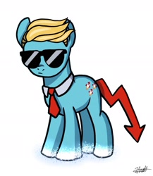 Size: 1556x1792 | Tagged: artist needed, safe, oc, oc only, earth pony, pony, necktie, sunglasses, wallstreetbets
