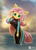 Size: 1000x1407 | Tagged: safe, artist:howxu, fluttershy, anthro, g4, breasts, busty fluttershy, clothes, cute, equestria girls outfit, female, fluttershy's wetsuit, legs in the water, legs together, shyabetes, solo, standing in water, swimsuit, watershy, wetsuit