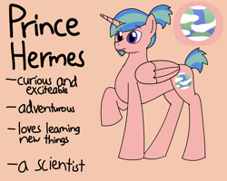 Size: 1916x1536 | Tagged: safe, artist:colorcodetheartist, derpibooru exclusive, oc, oc:prince geo, alicorn, pony, magical lesbian spawn, offspring, parent:princess celestia, parent:princess luna, parents:princest, product of incest, reference sheet