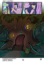 Size: 1000x1415 | Tagged: safe, artist:deroach, spike, twilight sparkle, alicorn, human, comic:tales from equestria part 1, equestria project humanized, g4, comic, fanfic, humanized, twilight sparkle (alicorn), winged humanization, wings, zecora's hut