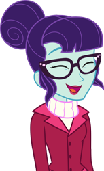 Size: 2000x3269 | Tagged: safe, artist:luckreza8, rosette nebula, equestria girls, g4, my little pony equestria girls: better together, twilight under the stars, clothes, female, glasses, hair bun, happy, high res, simple background, solo, transparent background, vector