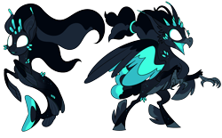 Size: 4854x3000 | Tagged: safe, artist:renhorse, oc, oc only, oc:night terror, classical hippogriff, hippogriff, seapony (g4), high res, simple background, solo, transparent background