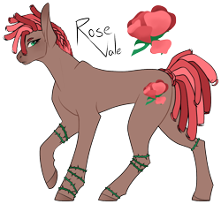 Size: 1302x1202 | Tagged: safe, artist:erroremma, oc, oc only, oc:rosevale, earth pony, pony, solo