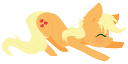 Size: 6006x3000 | Tagged: safe, artist:belka-sempai, applejack, earth pony, pony, g4, absurd resolution, chest fluff, cute, eyes closed, female, hatless, jackabetes, mare, missing accessory, simple background, solo, stretching, transparent background