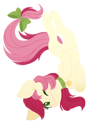 Size: 2850x4000 | Tagged: safe, artist:belka-sempai, roseluck, earth pony, pony, g4, cute, one eye closed, pony pet, rosepet, simple background, solo, transparent background, wink