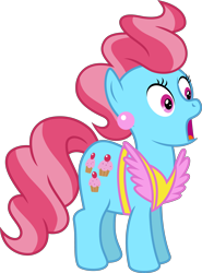 Size: 4000x5401 | Tagged: safe, artist:jeatz-axl, cup cake, earth pony, pony, g4, female, mare, open mouth, shocked, simple background, solo, transparent background, vector