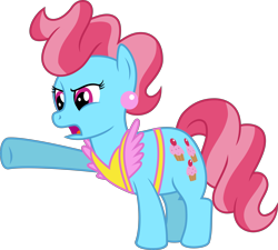 Size: 4451x4000 | Tagged: safe, artist:jeatz-axl, cup cake, earth pony, pony, g4, female, mare, open mouth, raised hoof, simple background, solo, transparent background, vector