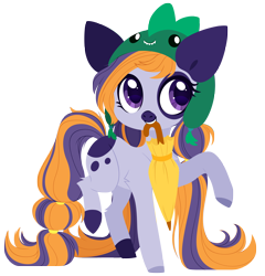 Size: 4000x4162 | Tagged: safe, artist:belka-sempai, oc, oc only, earth pony, pony, commission, dragon hat, earth pony oc, facial markings, hat, holding, markings, mouth hold, raised hoof, simple background, solo, transparent background, umbrella