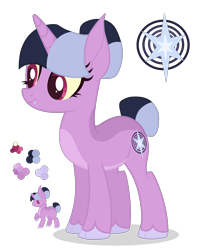 Size: 1900x2300 | Tagged: safe, artist:magicuniclaws, oc, oc only, hybrid, pony, unicorn, interspecies offspring, offspring, parent:discord, parent:twilight sparkle, parents:discolight, simple background, solo, transparent background