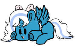 Size: 836x512 | Tagged: safe, artist:cryptidmars, oc, oc:fleurbelle, alicorn, pony, adorabelle, alicorn oc, bow, chibi, cute, female, hair bow, horn, mare, simple background, transparent background, wings