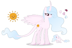 Size: 2400x1600 | Tagged: safe, artist:magicuniclaws, oc, oc only, alicorn, hybrid, pony, female, interspecies offspring, mare, offspring, parent:discord, parent:princess celestia, parents:dislestia, simple background, solo, transparent background