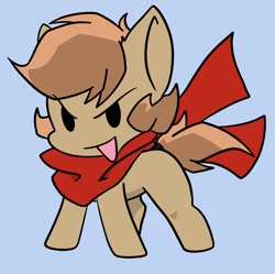 Size: 1328x1323 | Tagged: safe, artist:steelsoul, oc, oc:himmel, earth pony, pony, clothes, colt, friday night funkin', male, scarf, solo, stylized