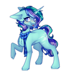 Size: 1503x1539 | Tagged: safe, artist:honeybbear, oc, oc only, pony, unicorn, clothes, female, mare, scarf, simple background, solo, transparent background