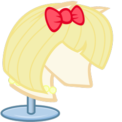 Size: 1009x1009 | Tagged: safe, artist:amgiwolf, bust, mannequin, no pony, simple background, solo, transparent background, wig