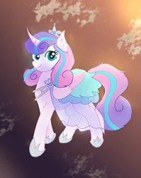 Size: 1339x1678 | Tagged: safe, artist:moonlightrift, princess flurry heart, alicorn, pony, g4, clothes, dress, older, older flurry heart, solo